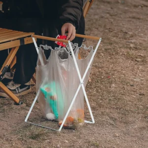 EcoTrashy - Sac Pliable Camping avec Poignée en Bois 1