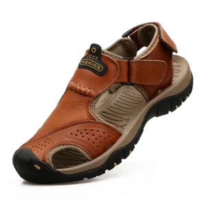 AstraWalk Sandales Confort Homme en Cuir - Mode Plage & Sport 1