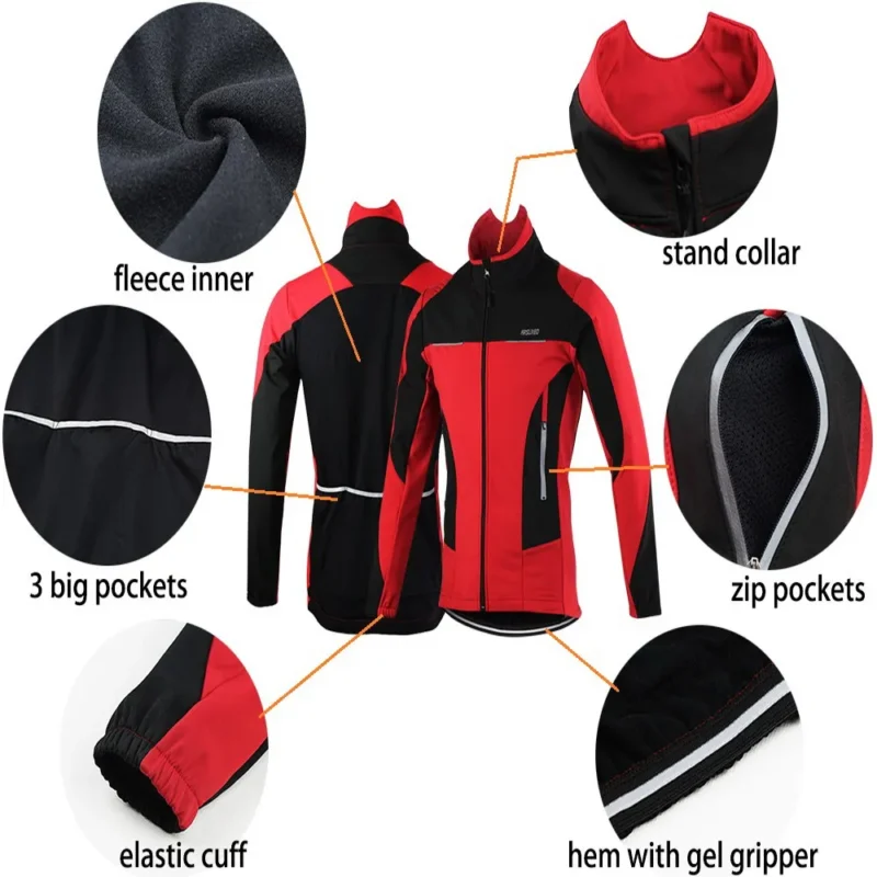 CycliTherm Pro – Veste de Cyclisme Réfléchissante, Coupe-Vent et Imperméable 3