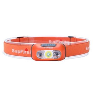 Lampe frontale rechargeable 120 lumens HL05-X de SupFire - Couleur orange