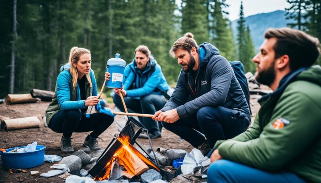 soins après un feu de camp